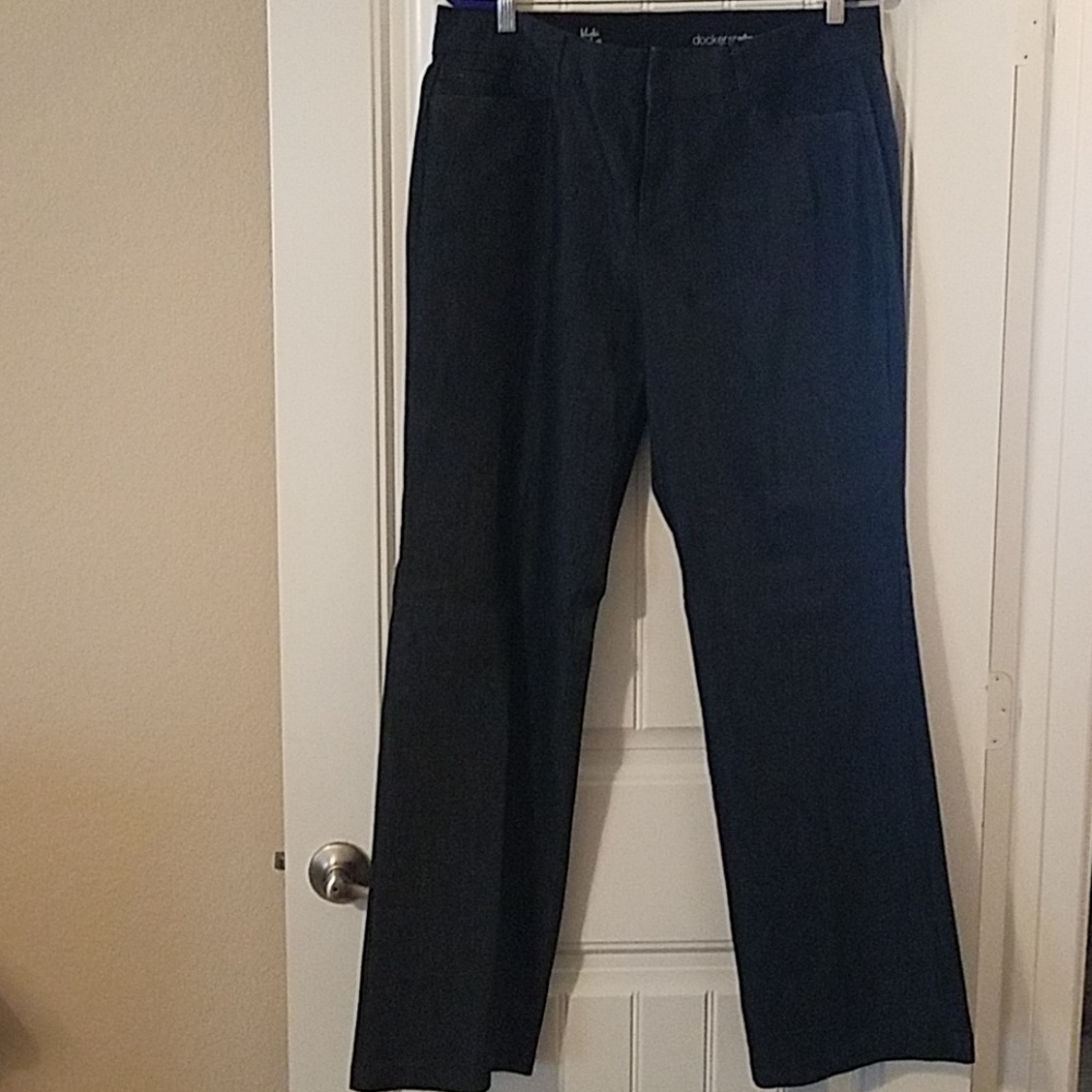 Dark Blue Denim Jean Dress Pants